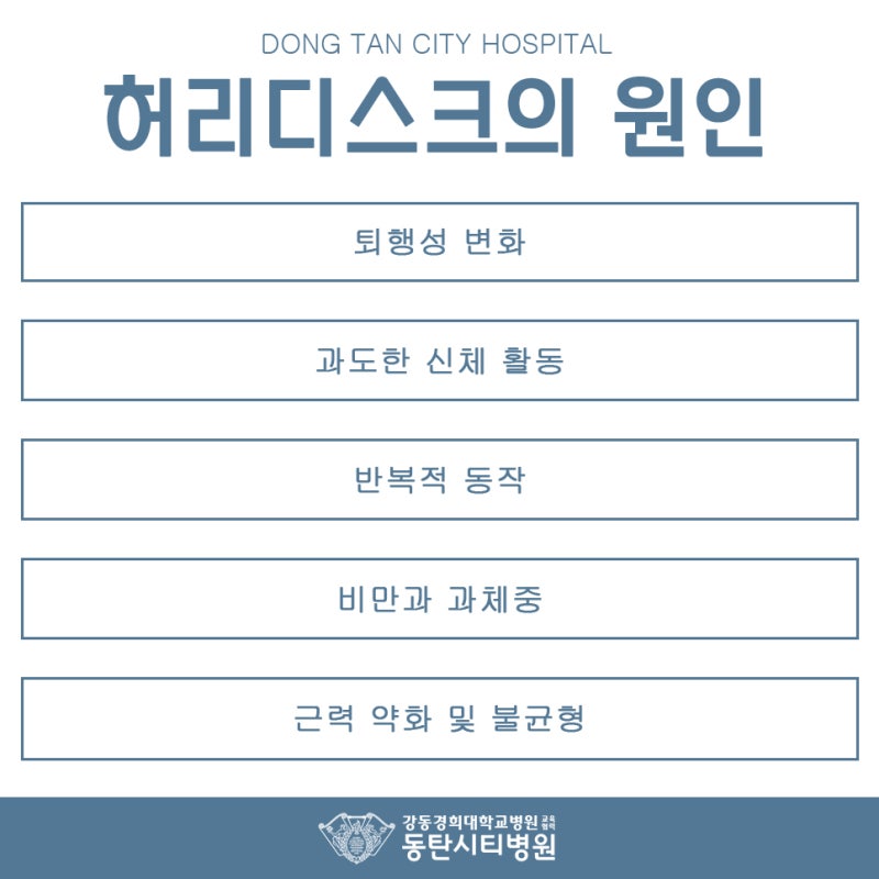 영통허리디스크 주요 원인과 위험 요인 분석